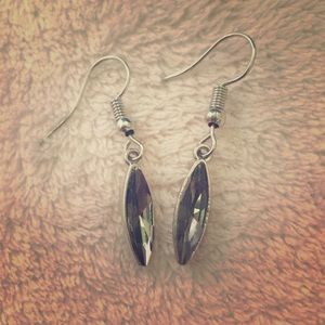 NEVER WORN Space Gray Oval Earrings